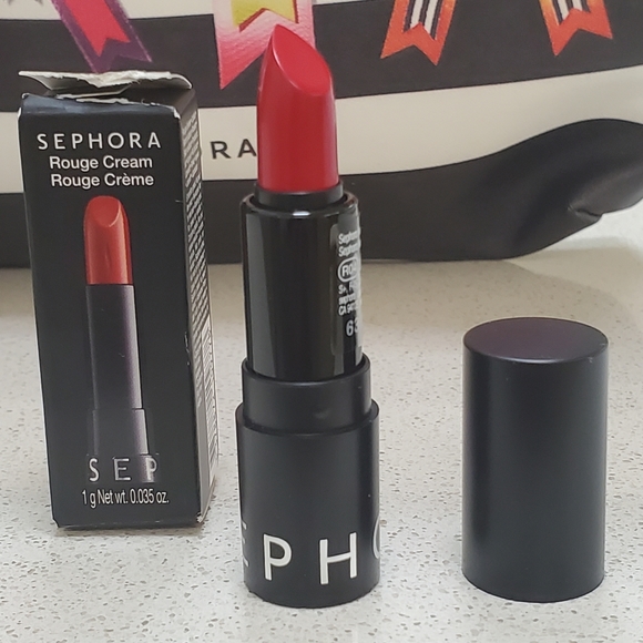 Mini Sephora Rouge Cream Lipstick 💄R04 The Red - Picture 2 of 6